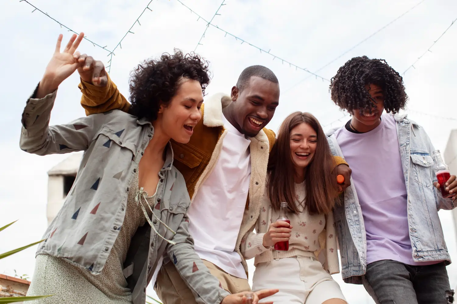 Friends having fun