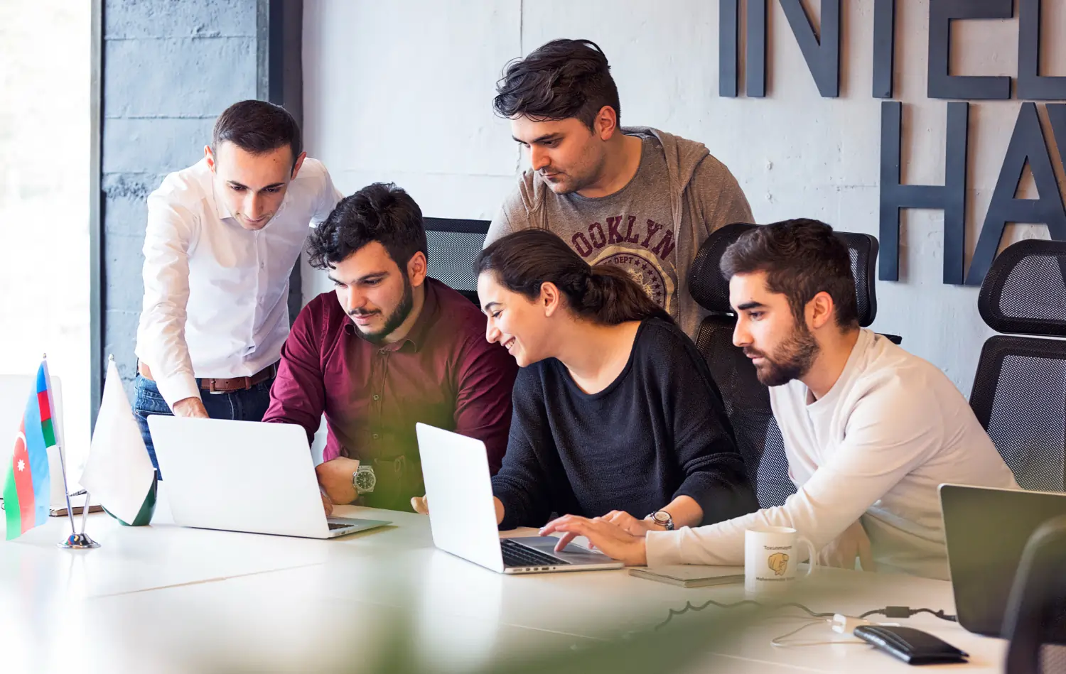 Group of colleagues working together