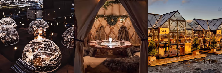 Igloo Yurt Cabin Outdoor Dining