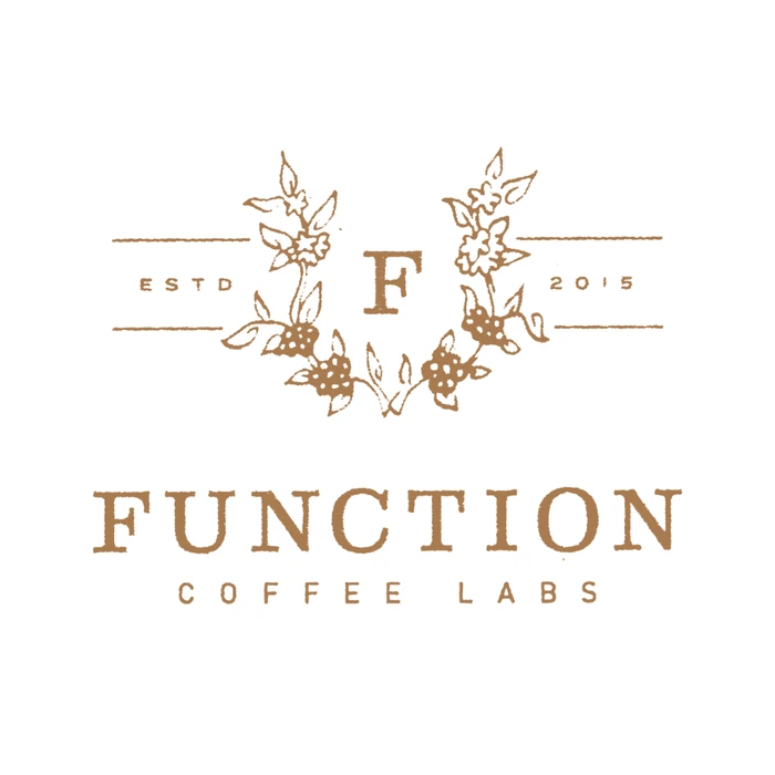 Logo of Function Coffee Labs, a specialty coffee shop in Philadelphia, established in 2015, emphasizing quality coffee.