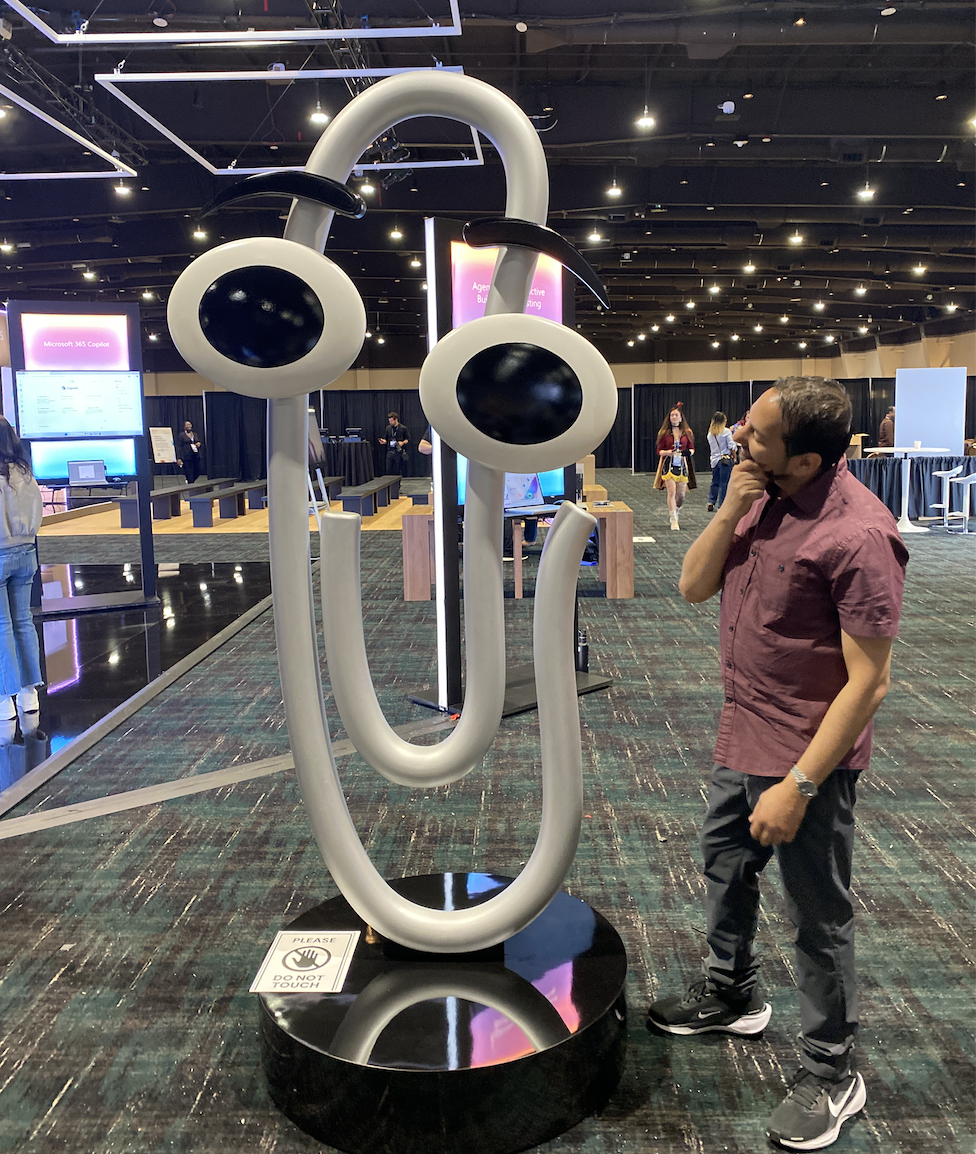 Larger-than-life Clippy sculpture created for Microsoft’s 50-year anniversary