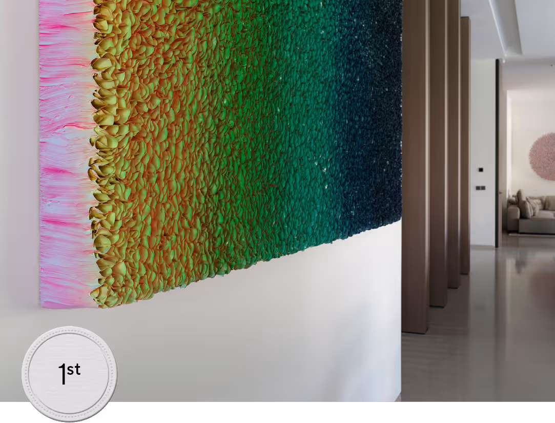 Multicolour Floral Artpiece image in situ