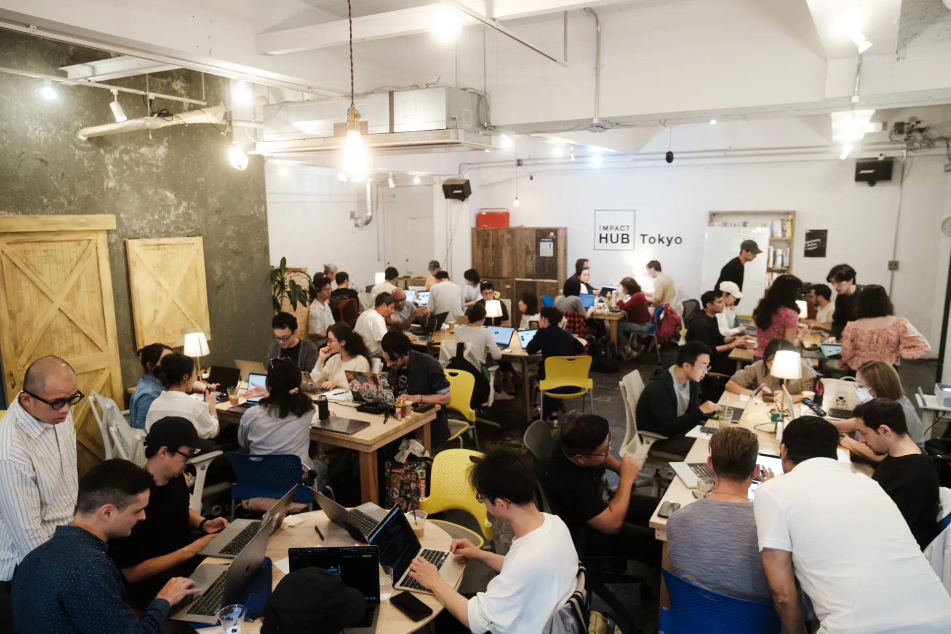 Community members at the ElevenLabs workshop