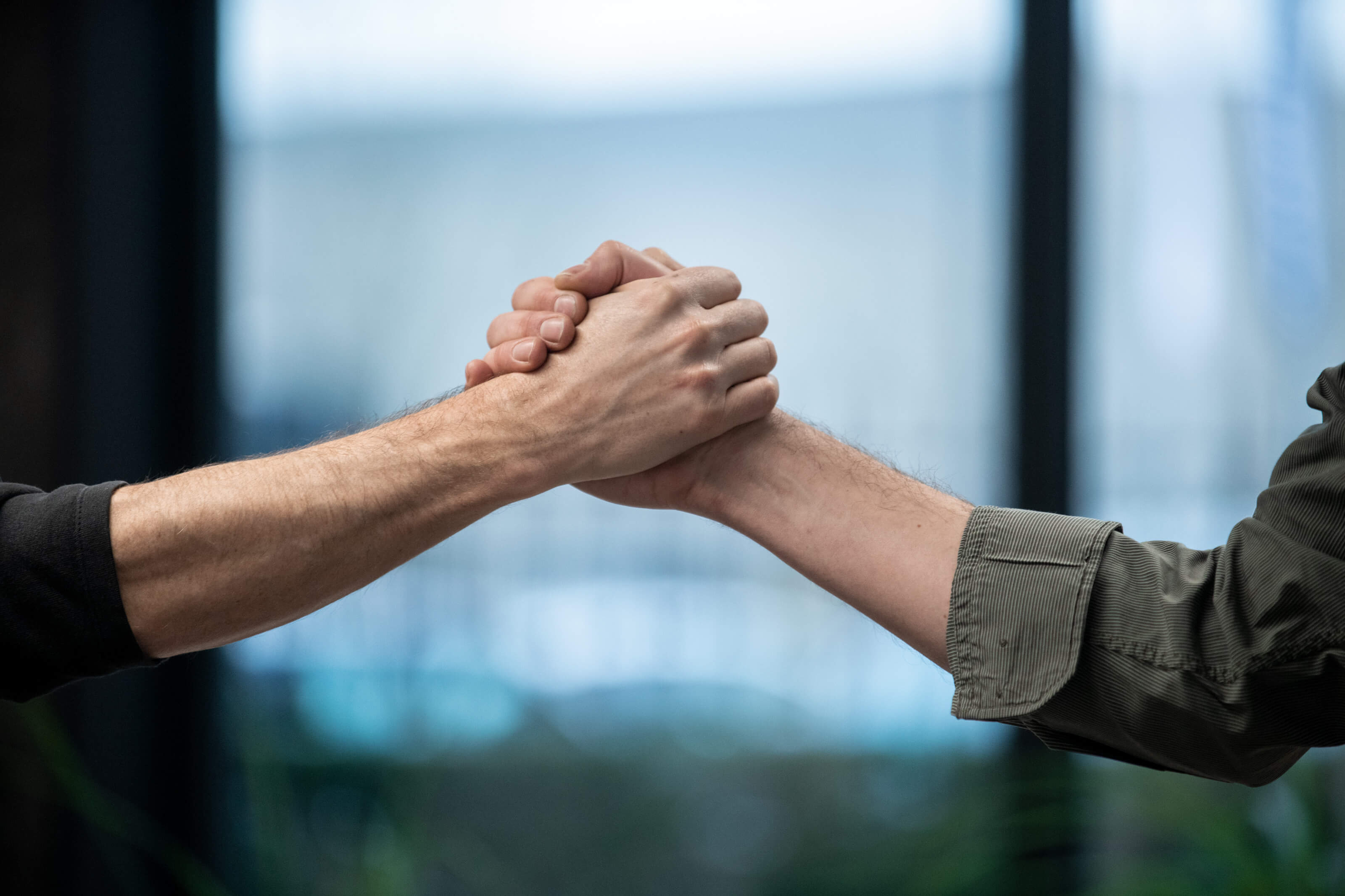 Two people shaking hands