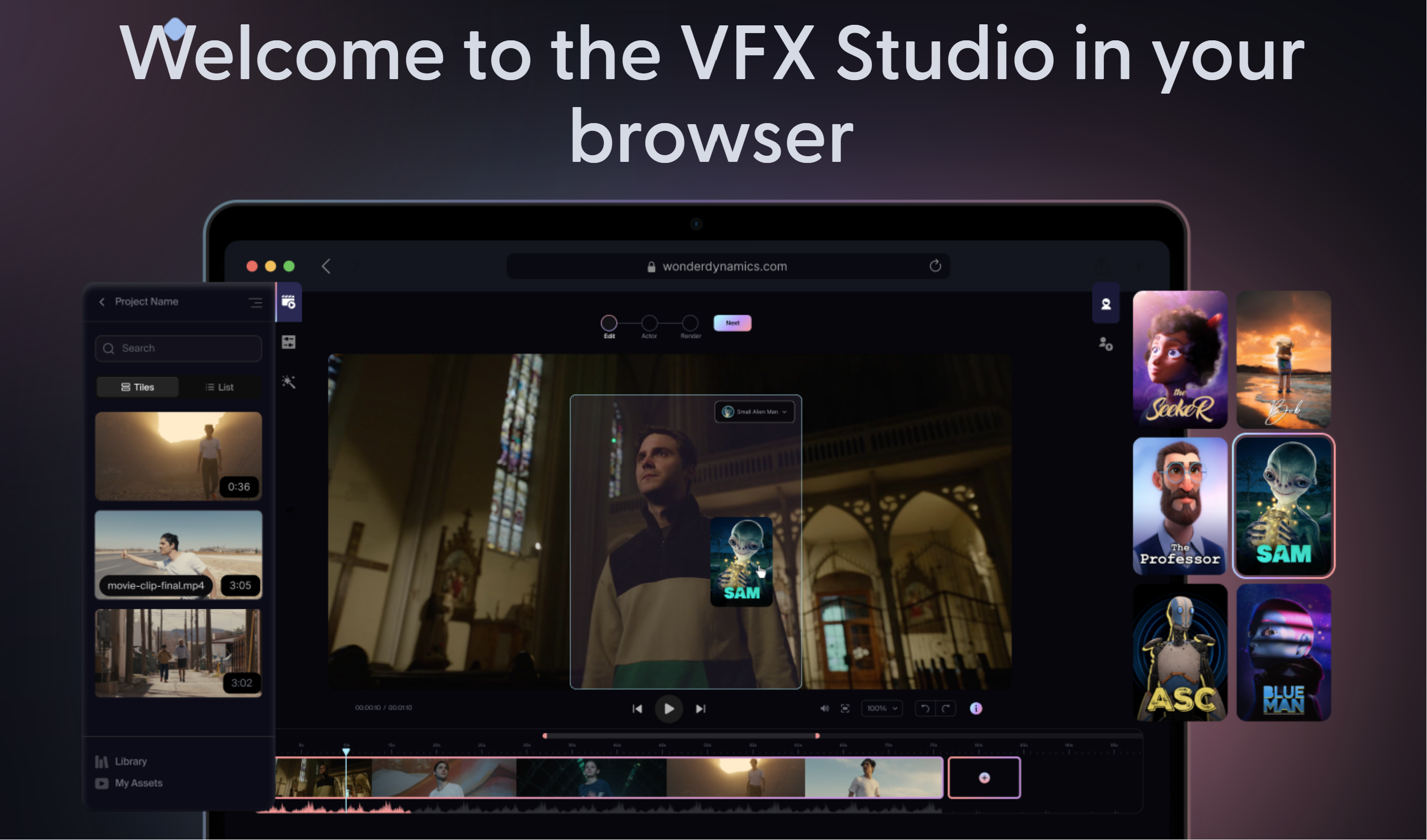 Screenshot of Wonder Dynamics