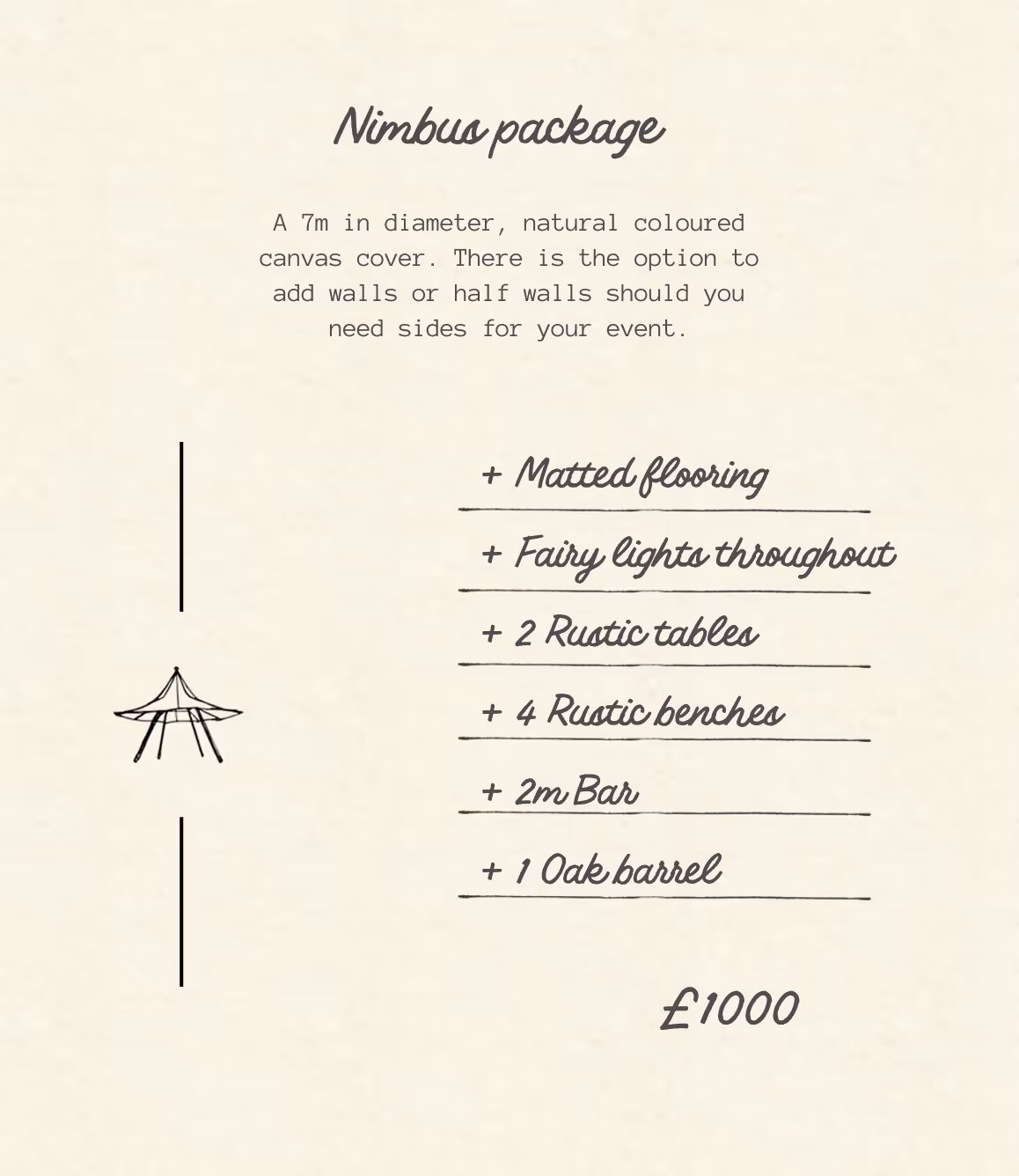 Open Nimbus with bar used for extra event space