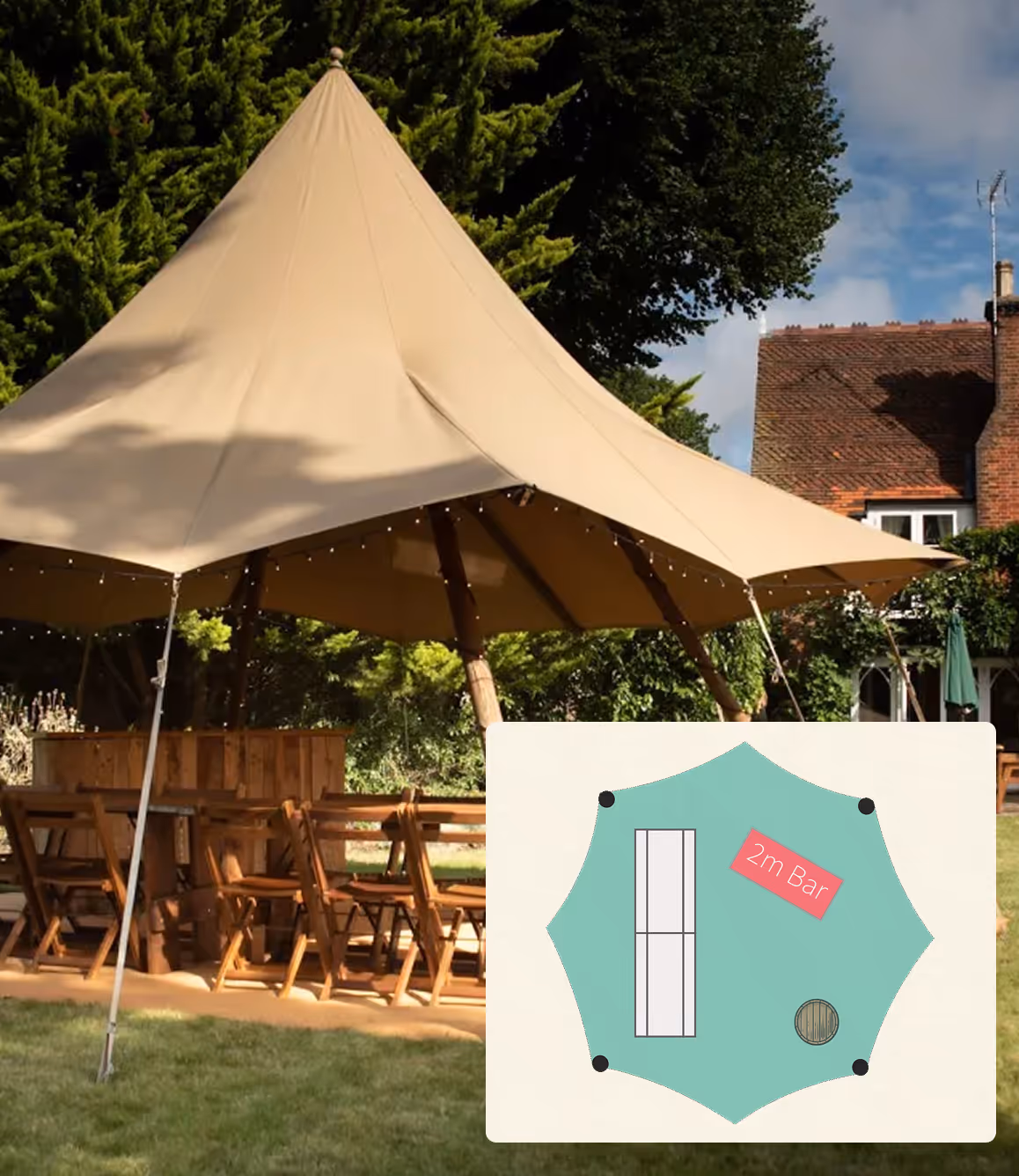 Open Nimbus with bar used for extra event space