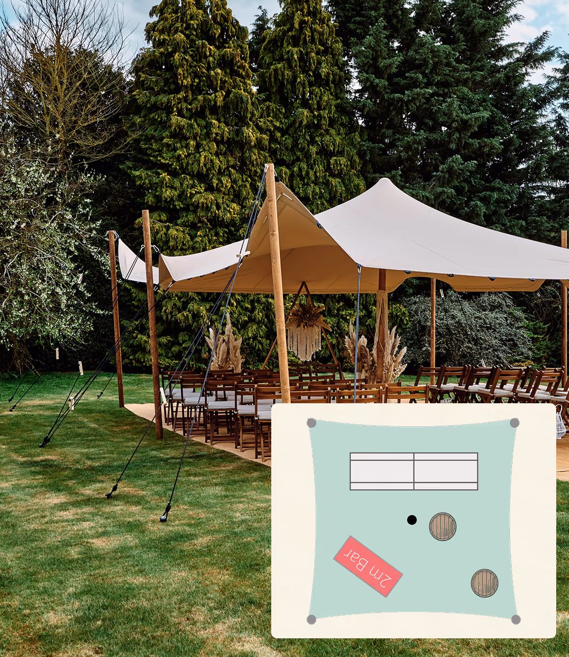 Open Nimbus with bar used for extra event space