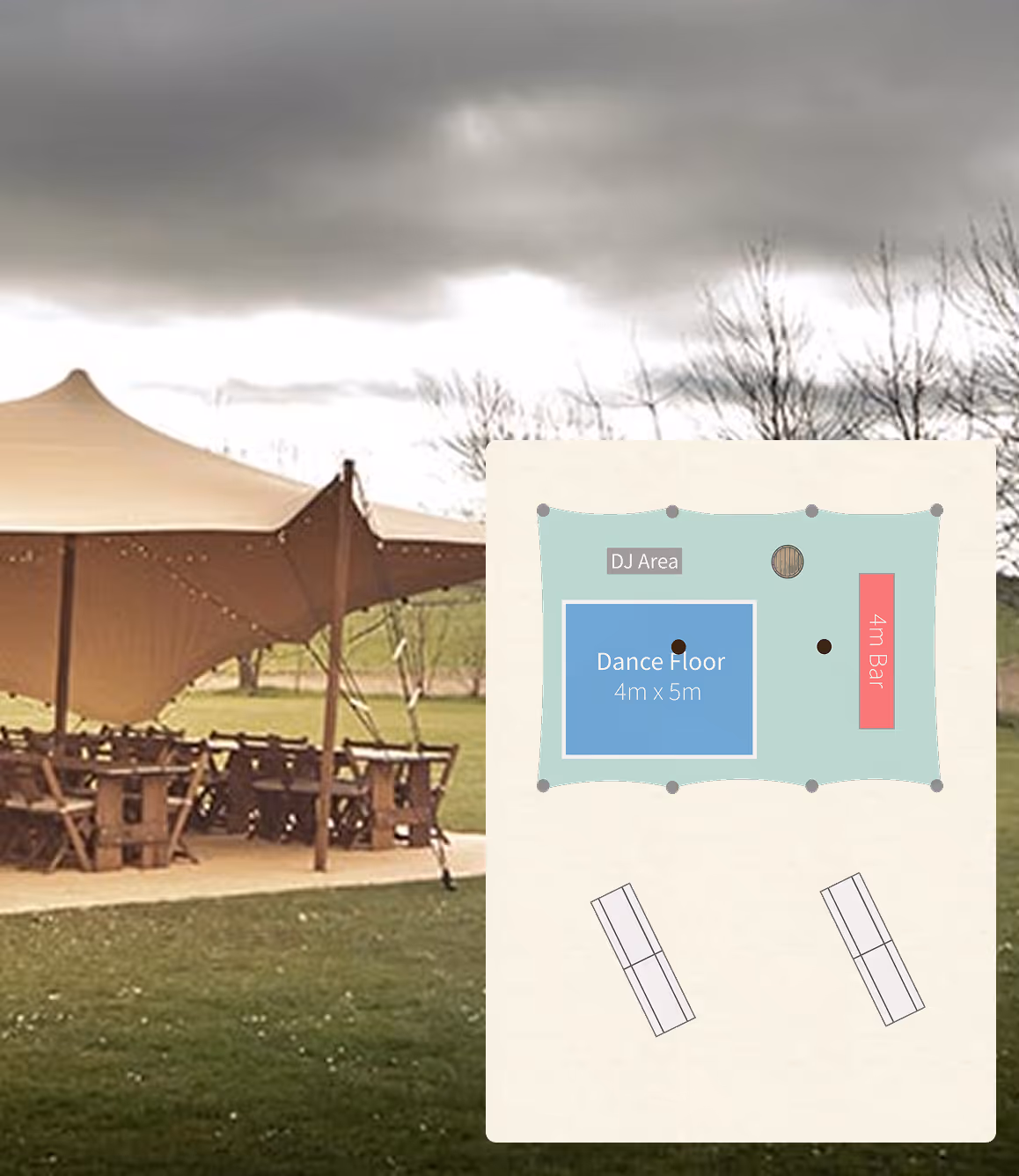 Open Nimbus with bar used for extra event space