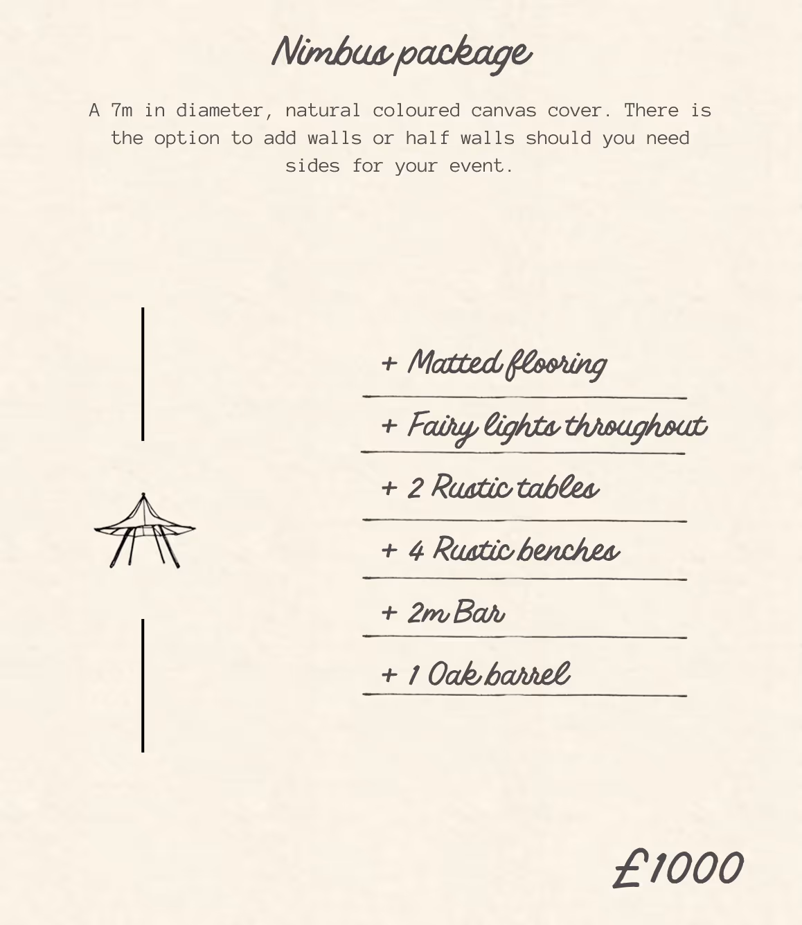 Open Nimbus with bar used for extra event space