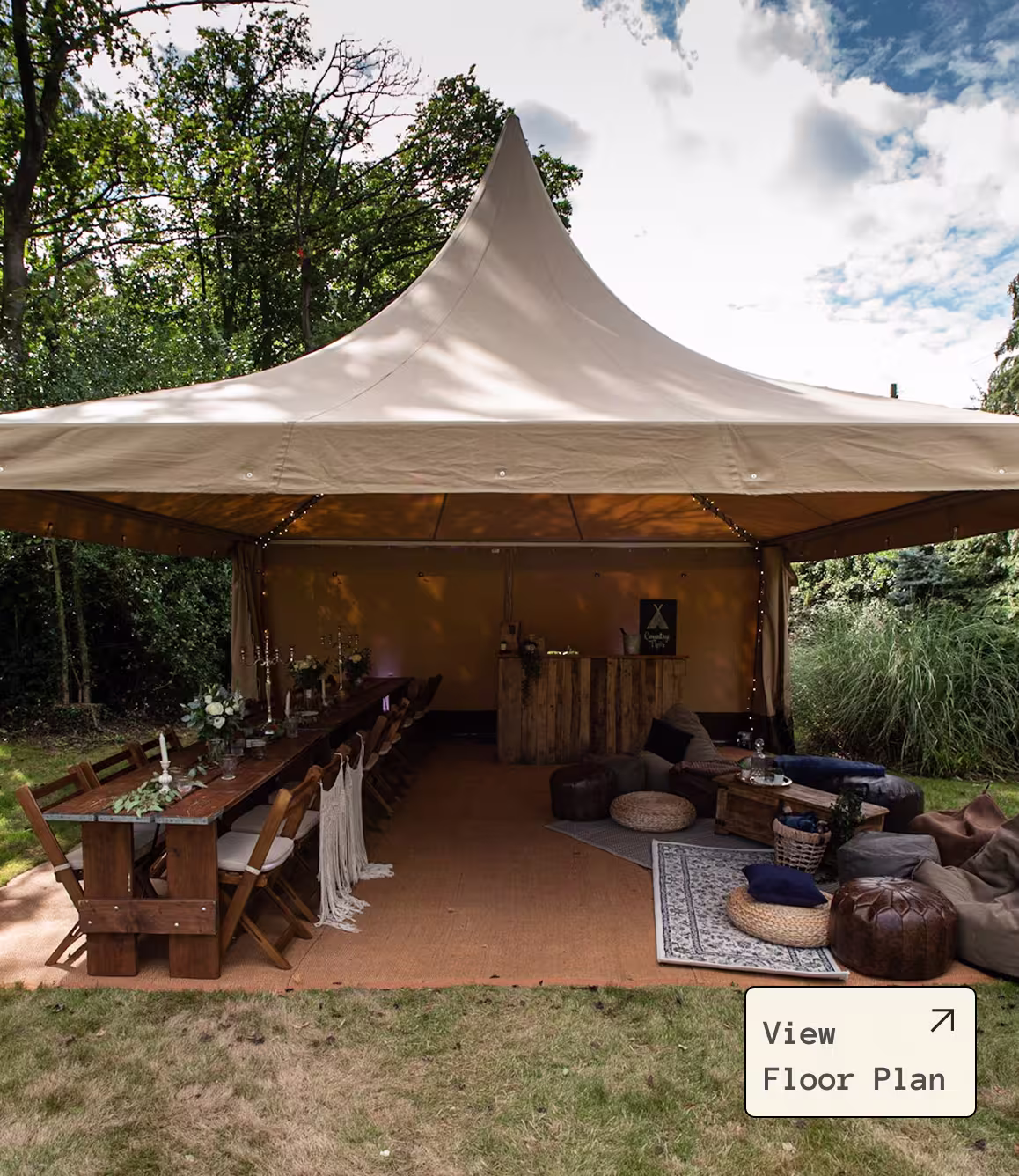 Open Nimbus with bar used for extra event space