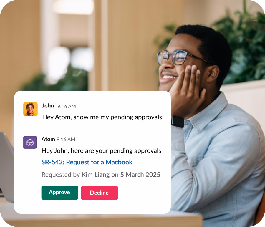 Operations feature 2 on Atomicwork website