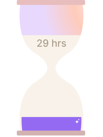 Hourglass icon representing time savings with Atomicwork IT automation