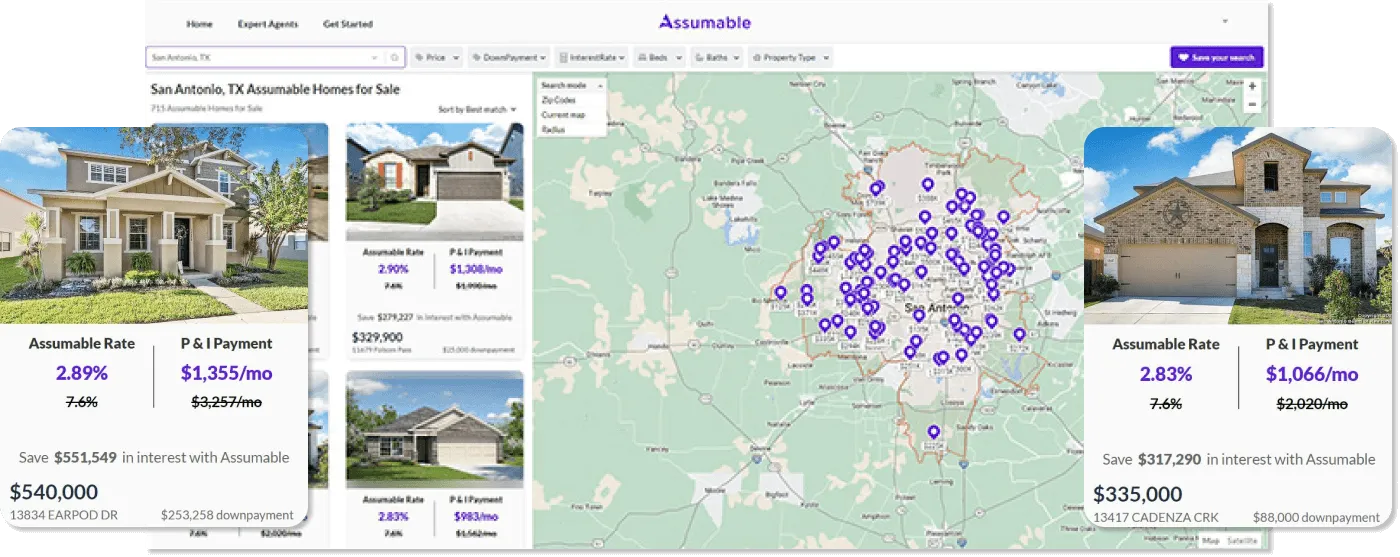 assumable.io app mortgage finder screenshot