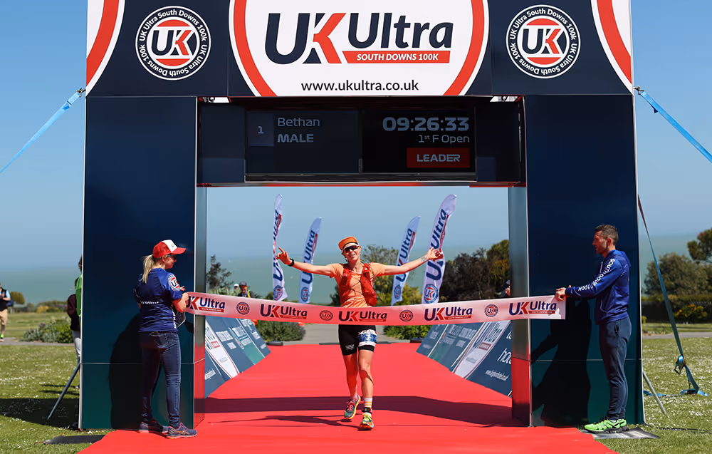 UK Ultra branded finish line