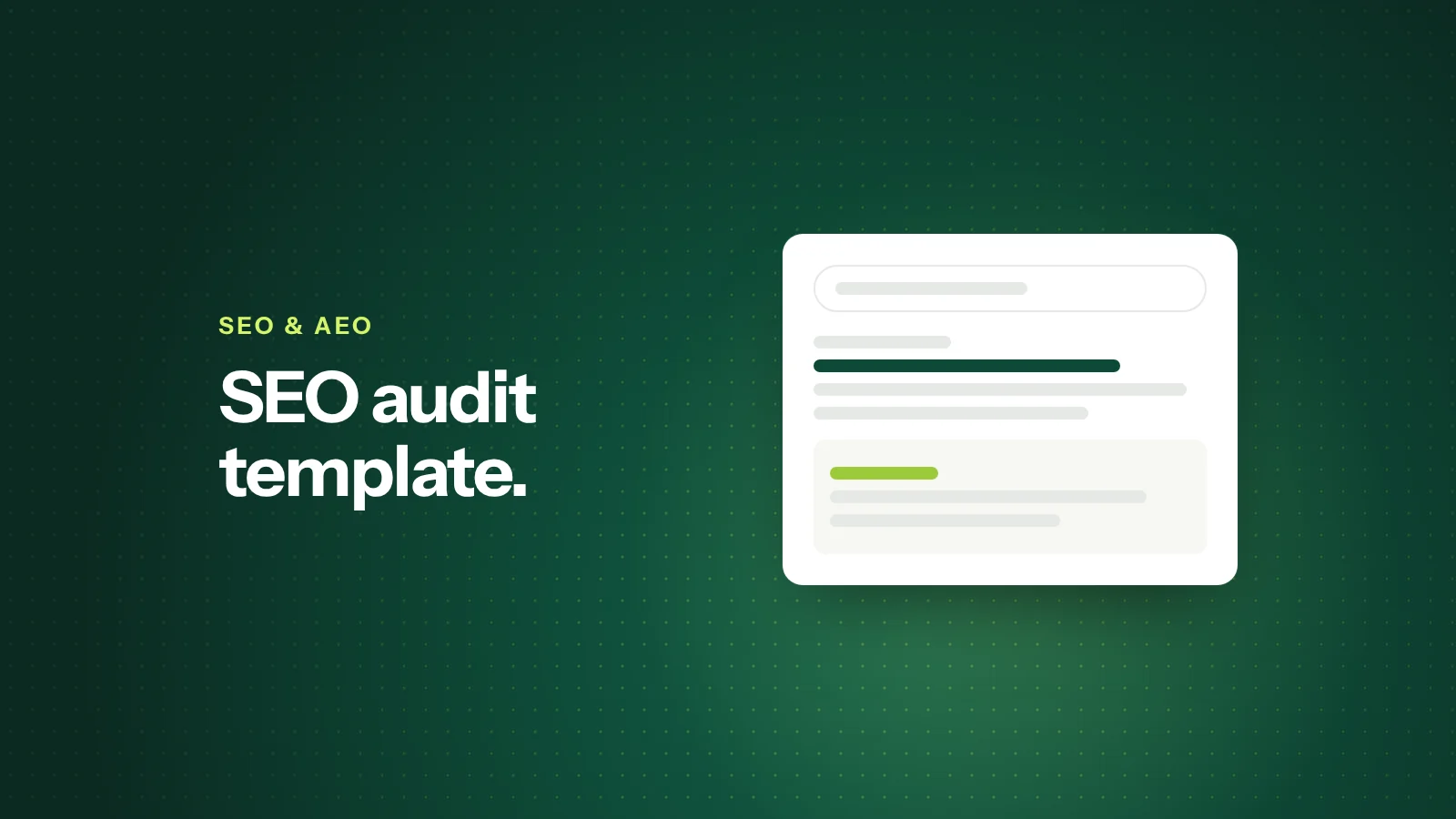 Webflow SEO Audit Template (Downloadable Structure)