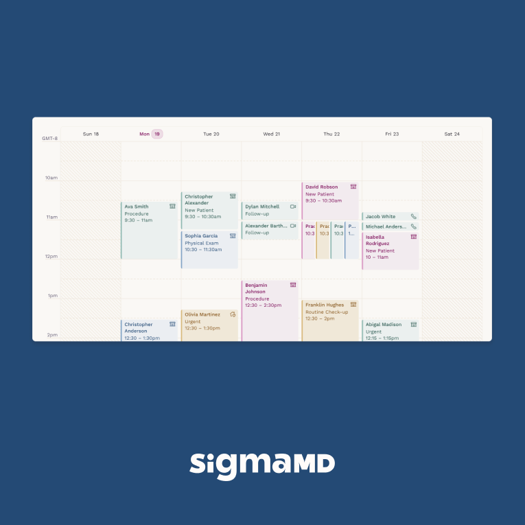 Patient Scheduling Software in SigmaMD: The Power of Easy Appointment Booking