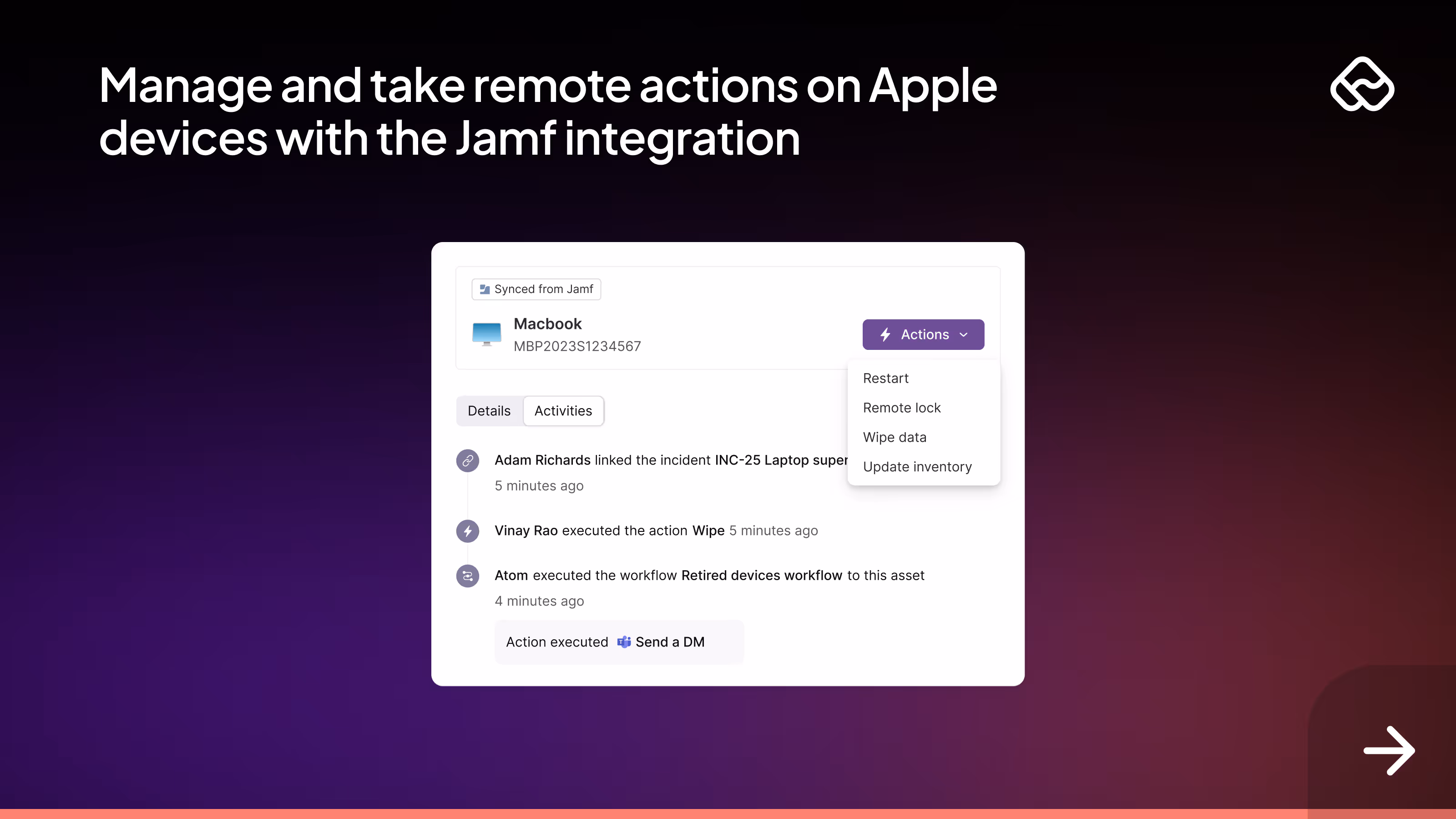 Jamf integration Atomicwork Spring product updates 2025