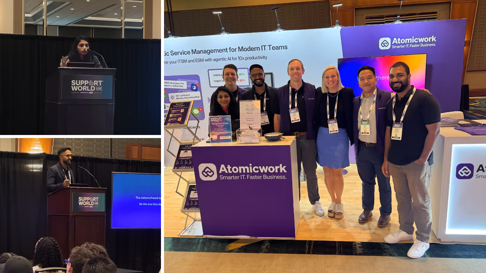 Team Atomicwork at HDI's SupportWorld Live 2025 - Las Vegas, USA