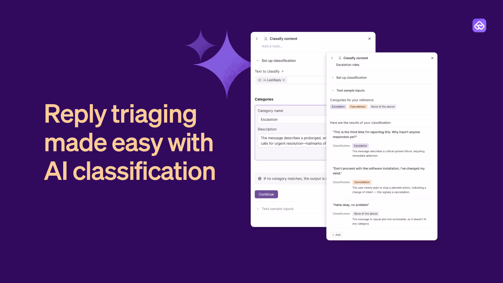 AI classification in workflows