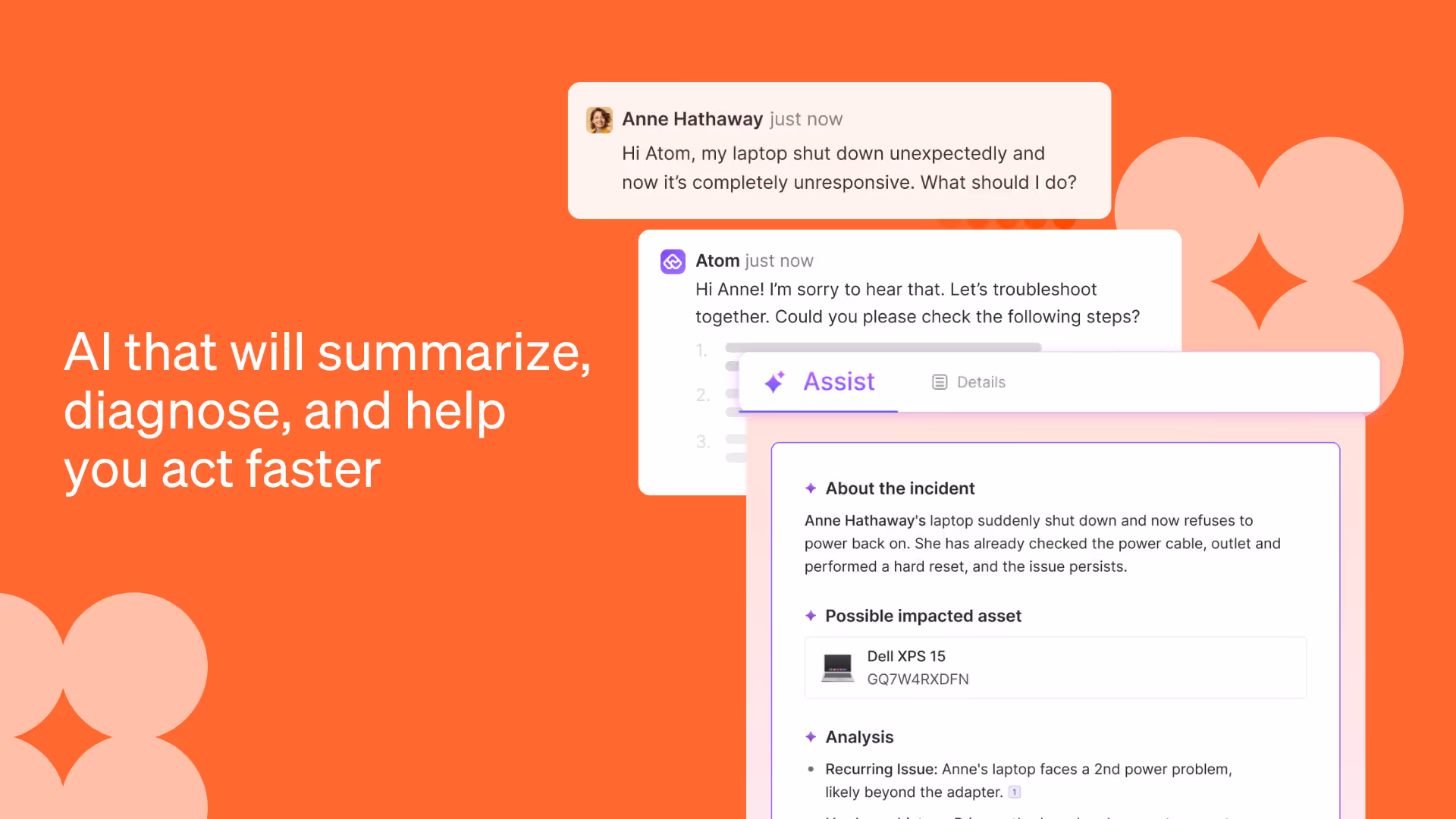 Agent Assist on Atomicwork for faster resolutions