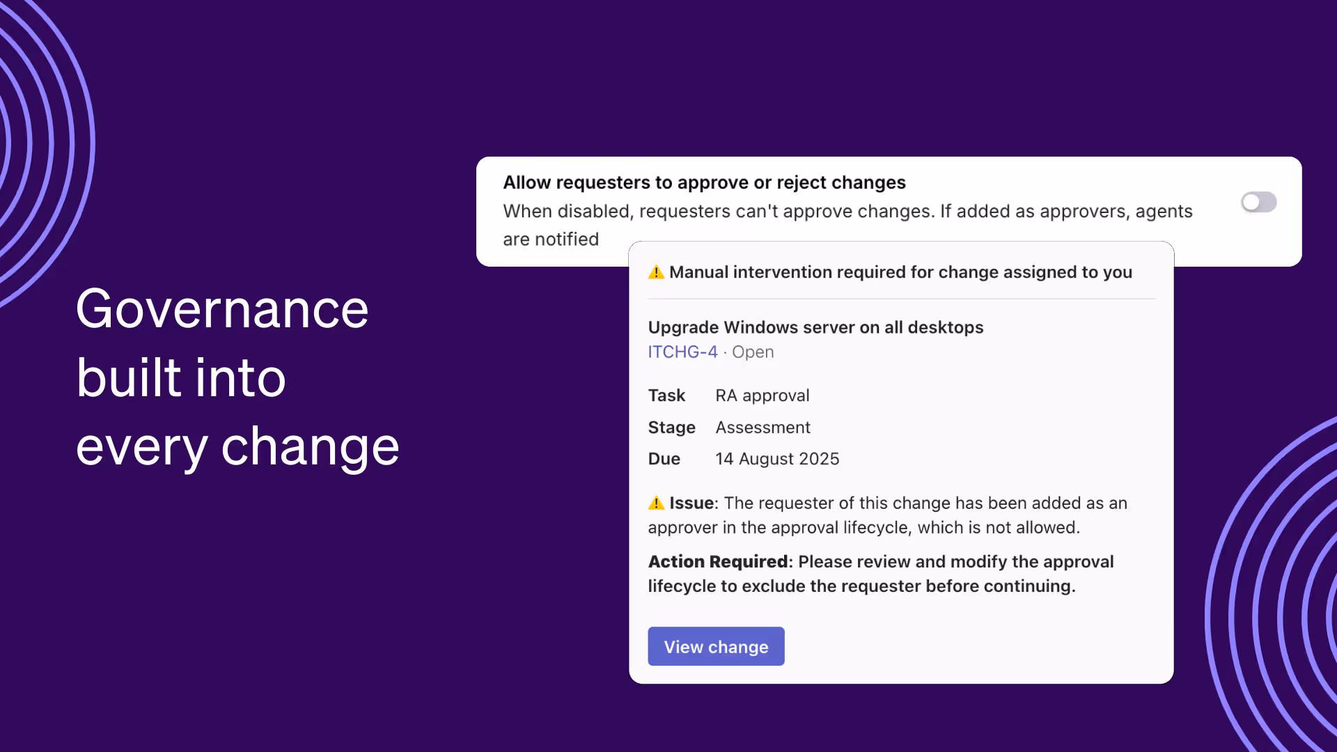 Change management governance