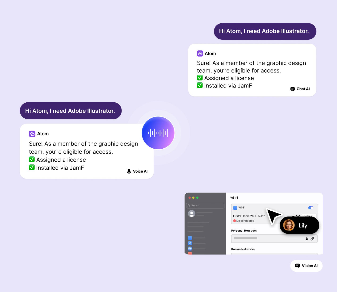Multimodal AI assistant Atom