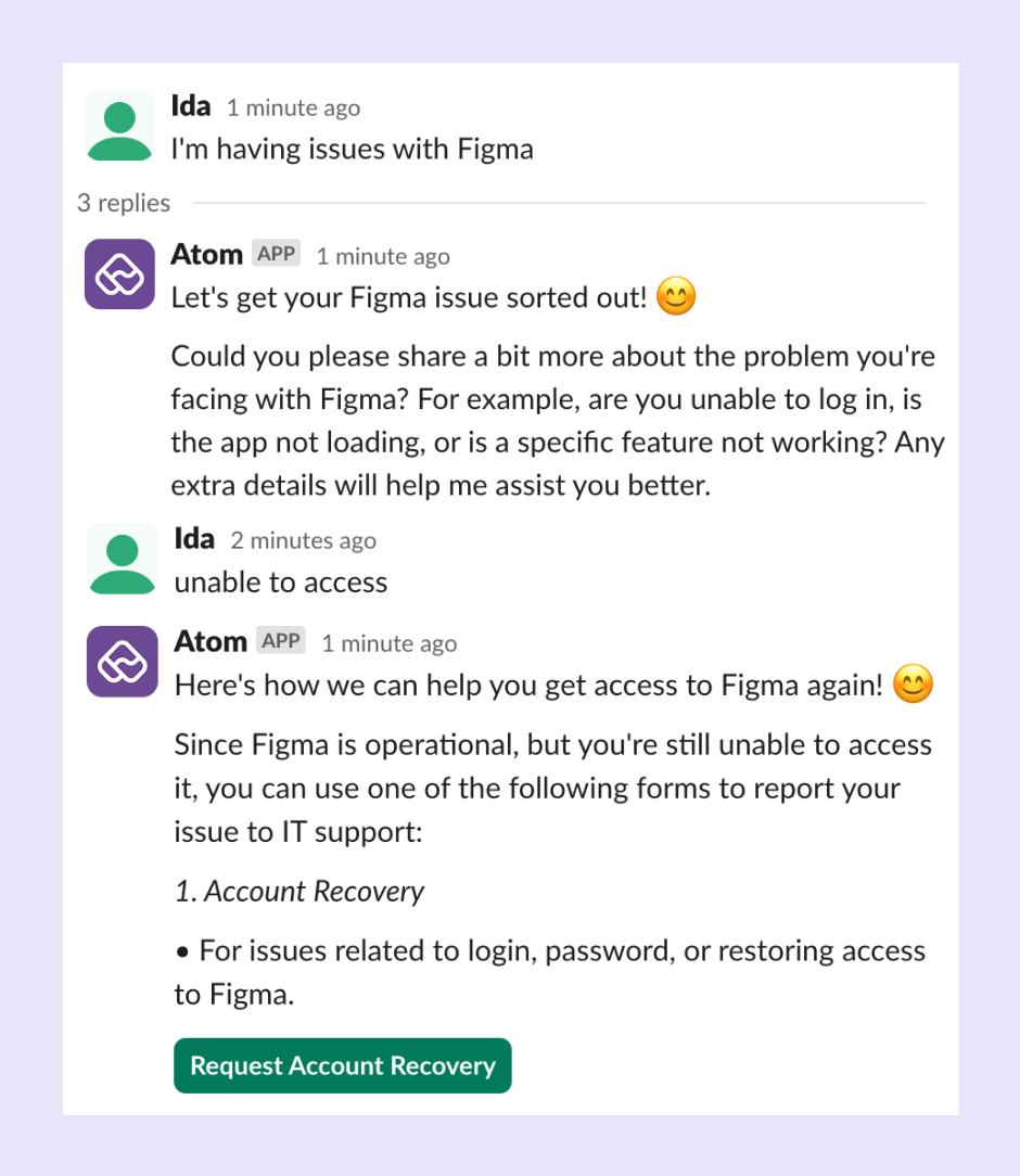 contextual AI assistant in Atomicwork