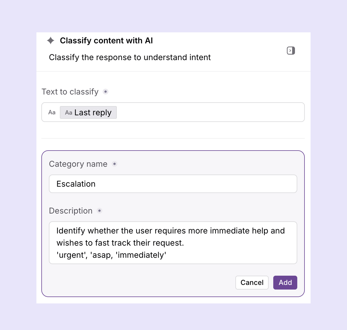 Identify escalations with AI