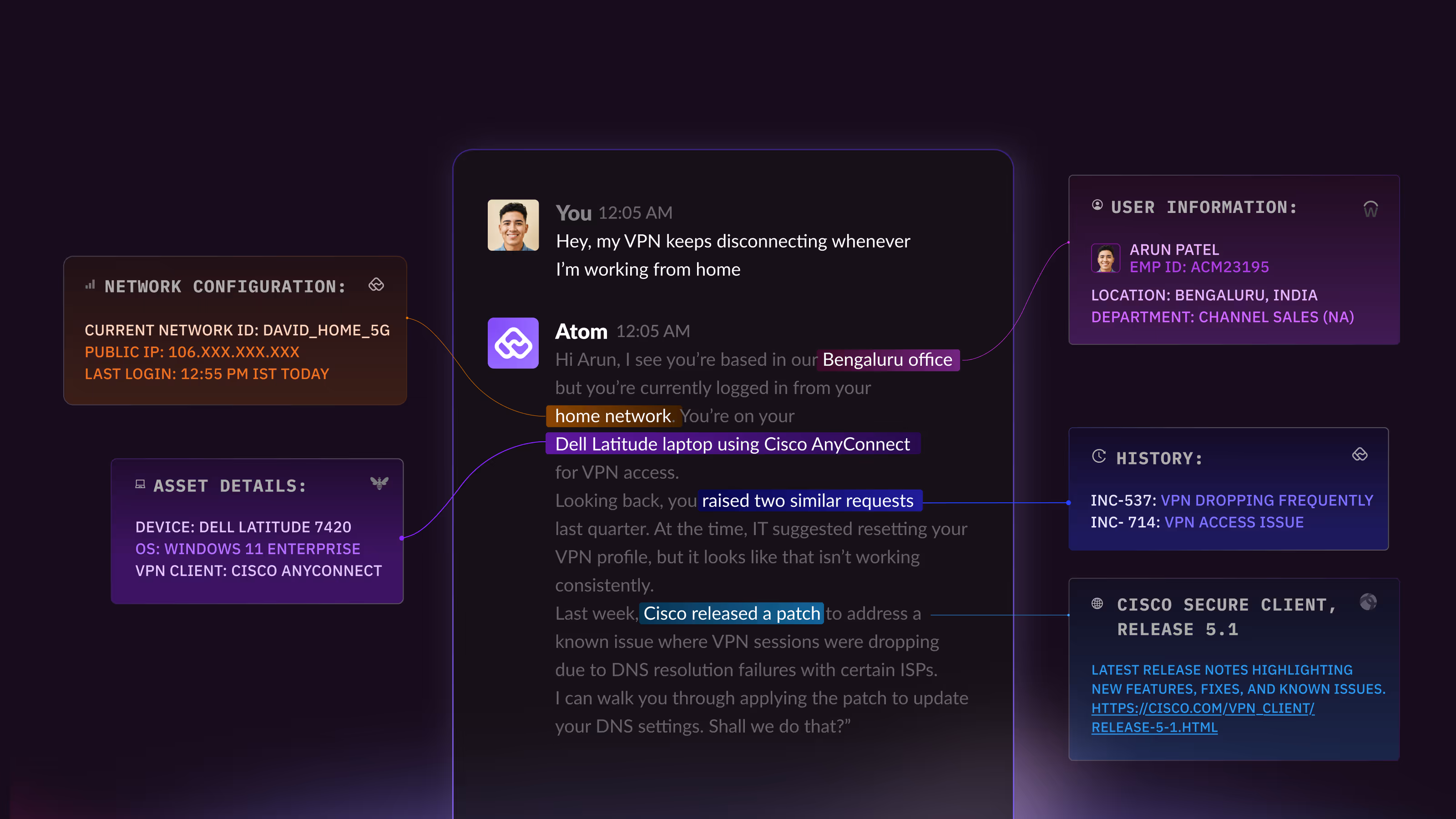 Context in incident management