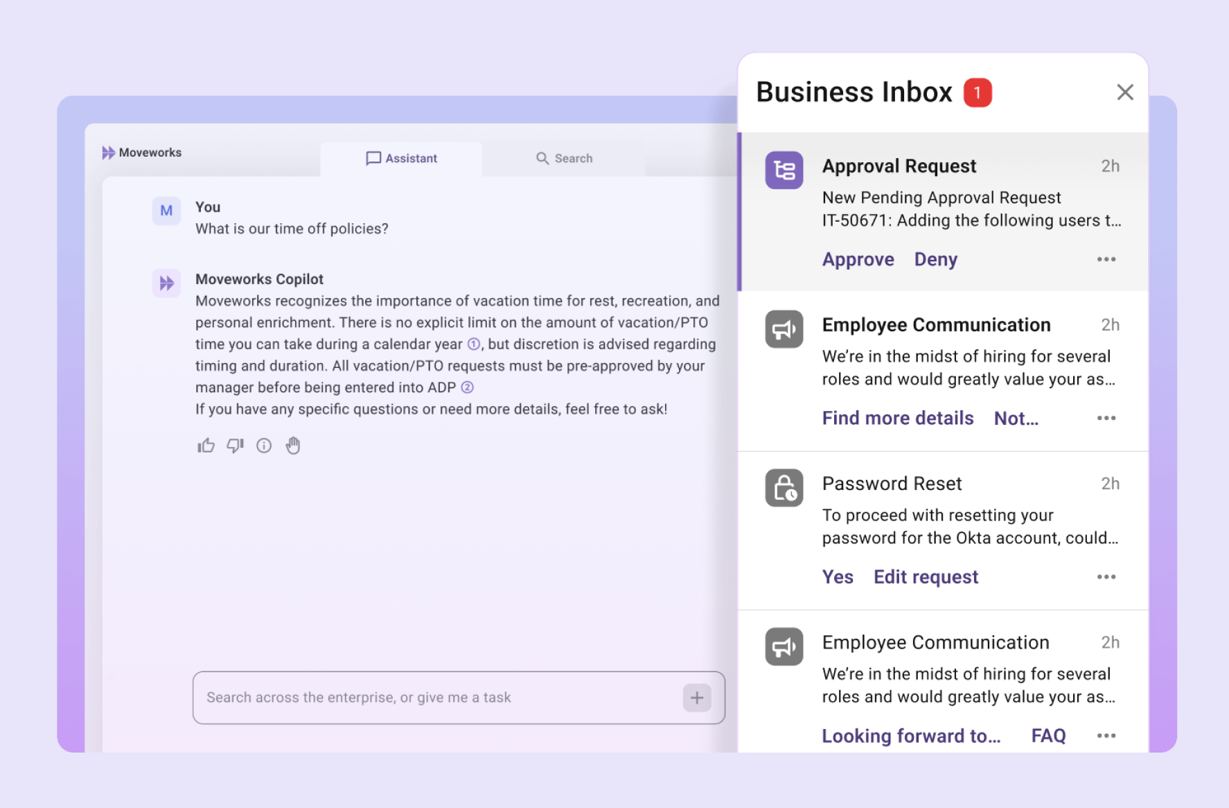 Moveworks AI enterprise search software