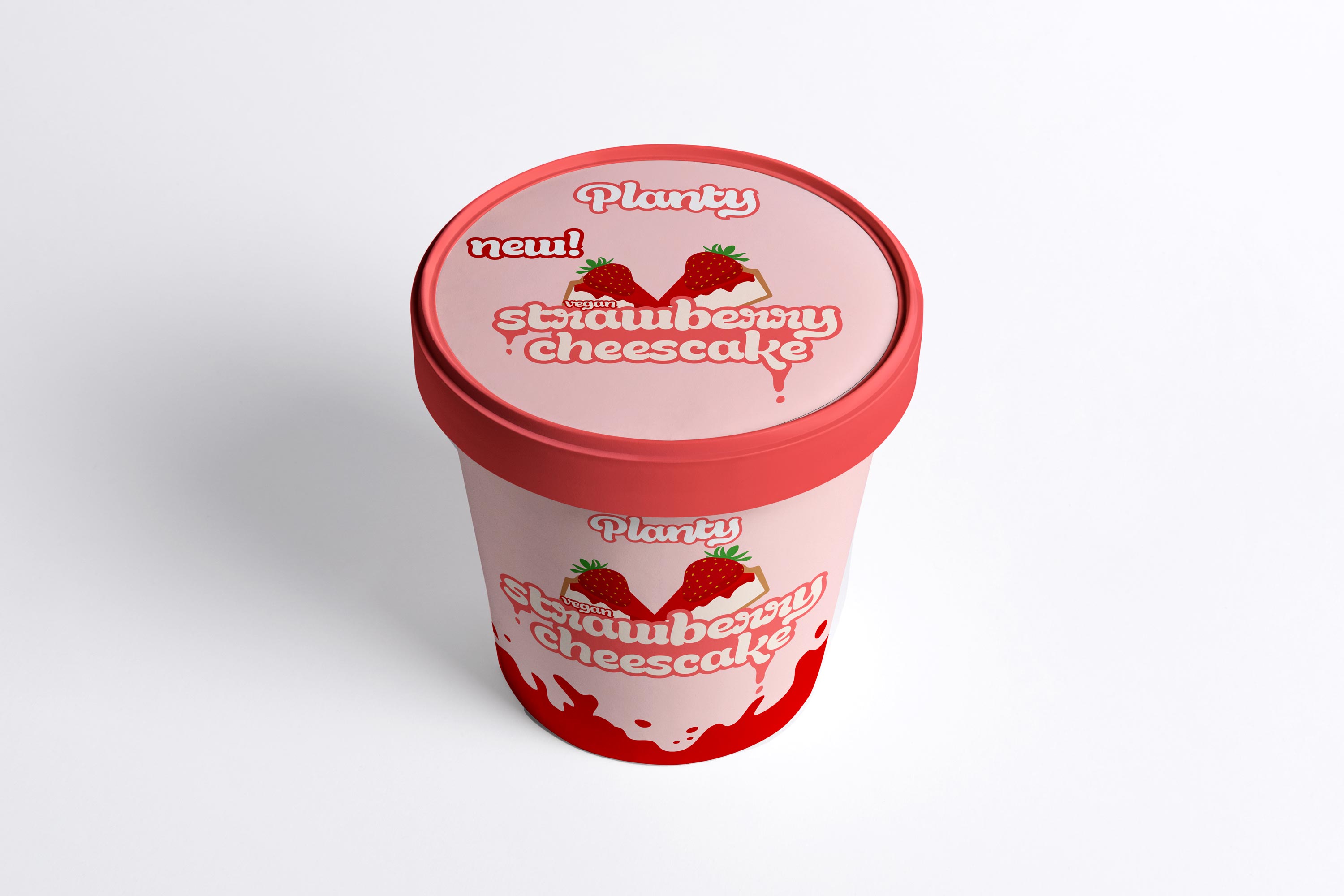 Strawberry cheesecake ice cream from planty