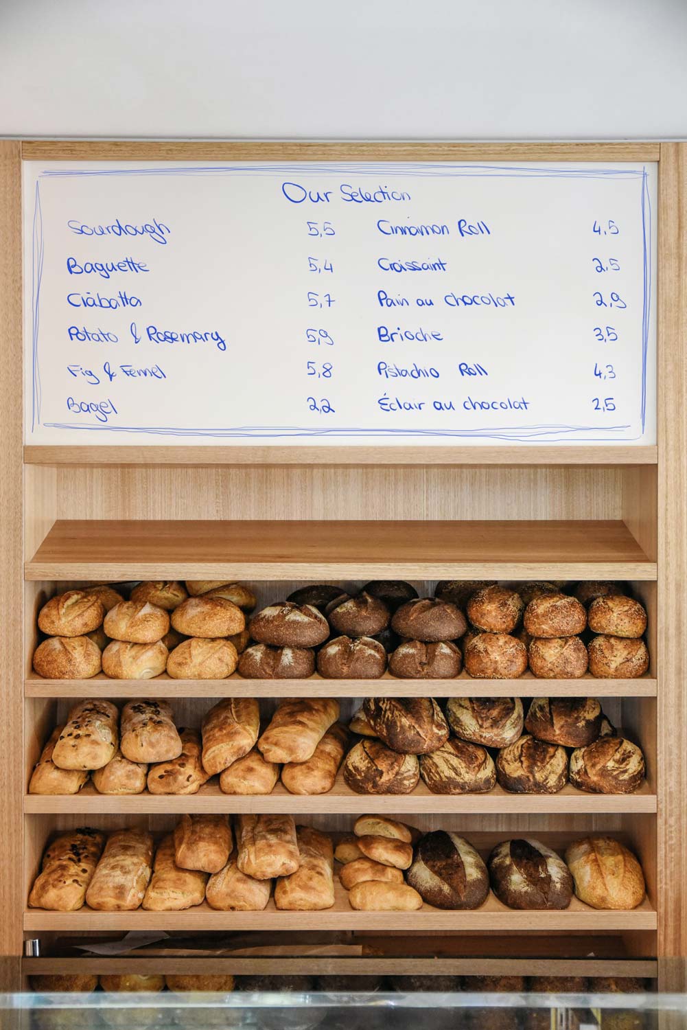 showcasing the bakery menu