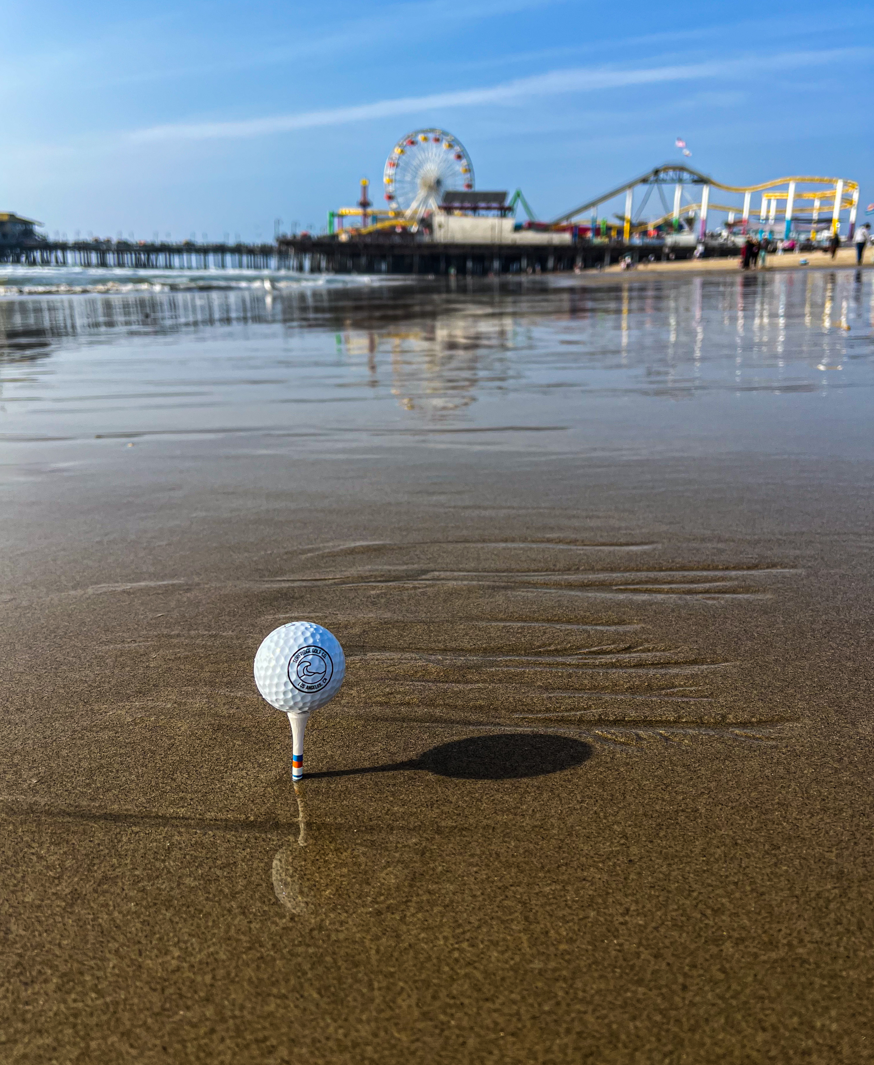 A links golf course on a clear day