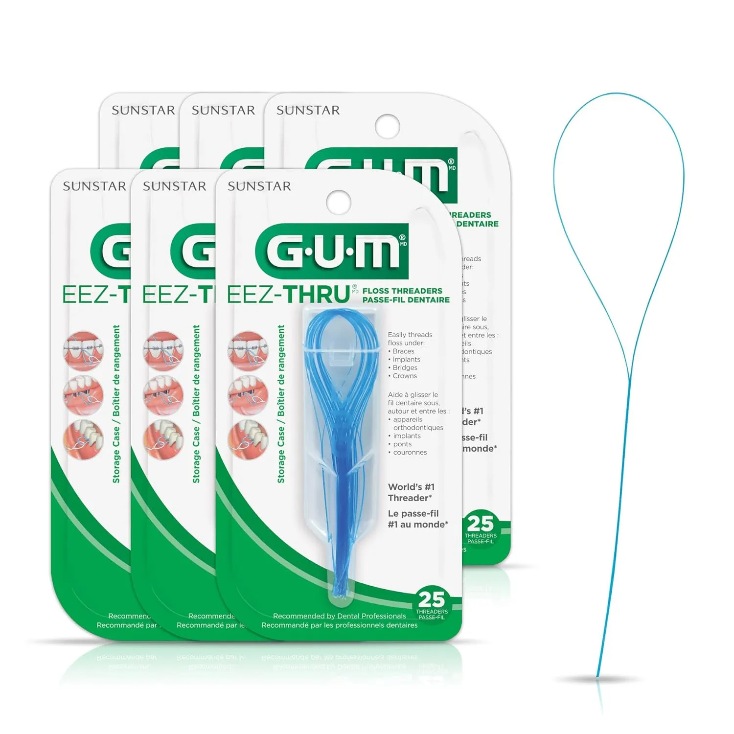 GUM EEZ-Thru Floss Threaders