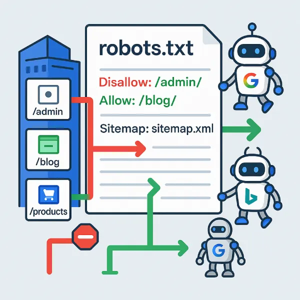 Ilustración de un robots.txt