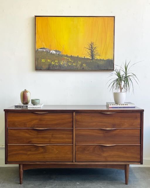 Japanese Mid Century Walnut Dresser