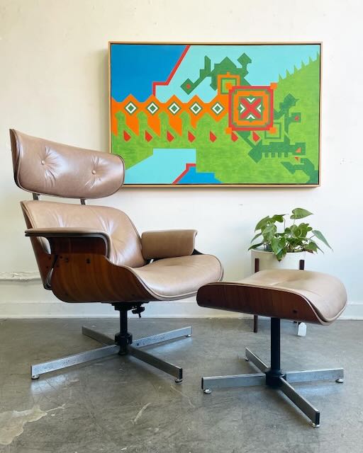 Vintage Plycraft Lounger & Ottoman