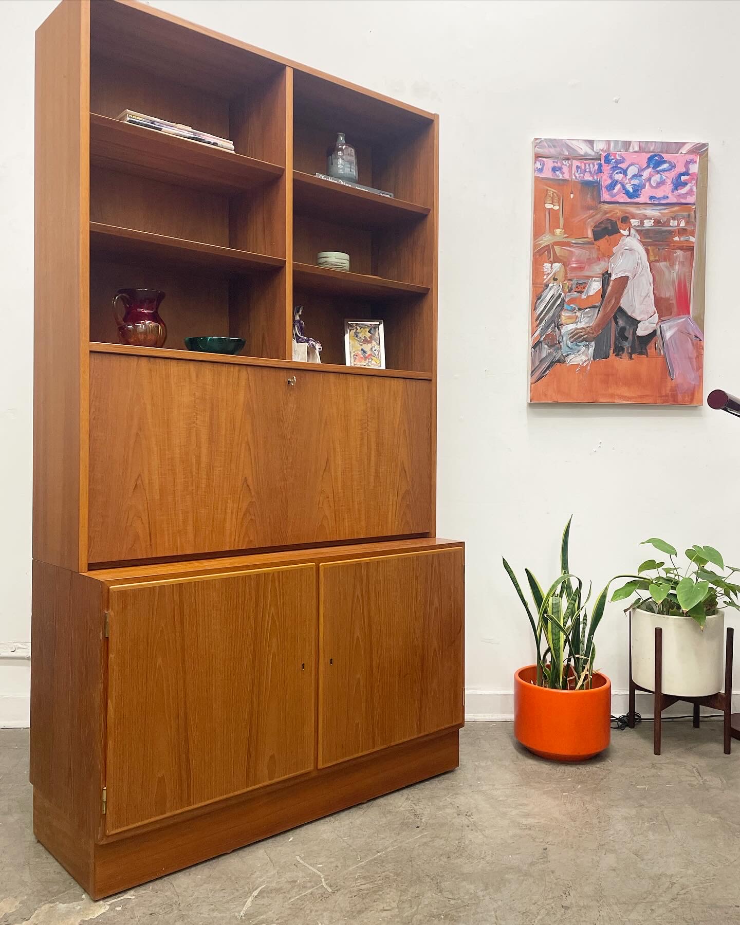 Danish Poul Hundevad Teak Wall Unit