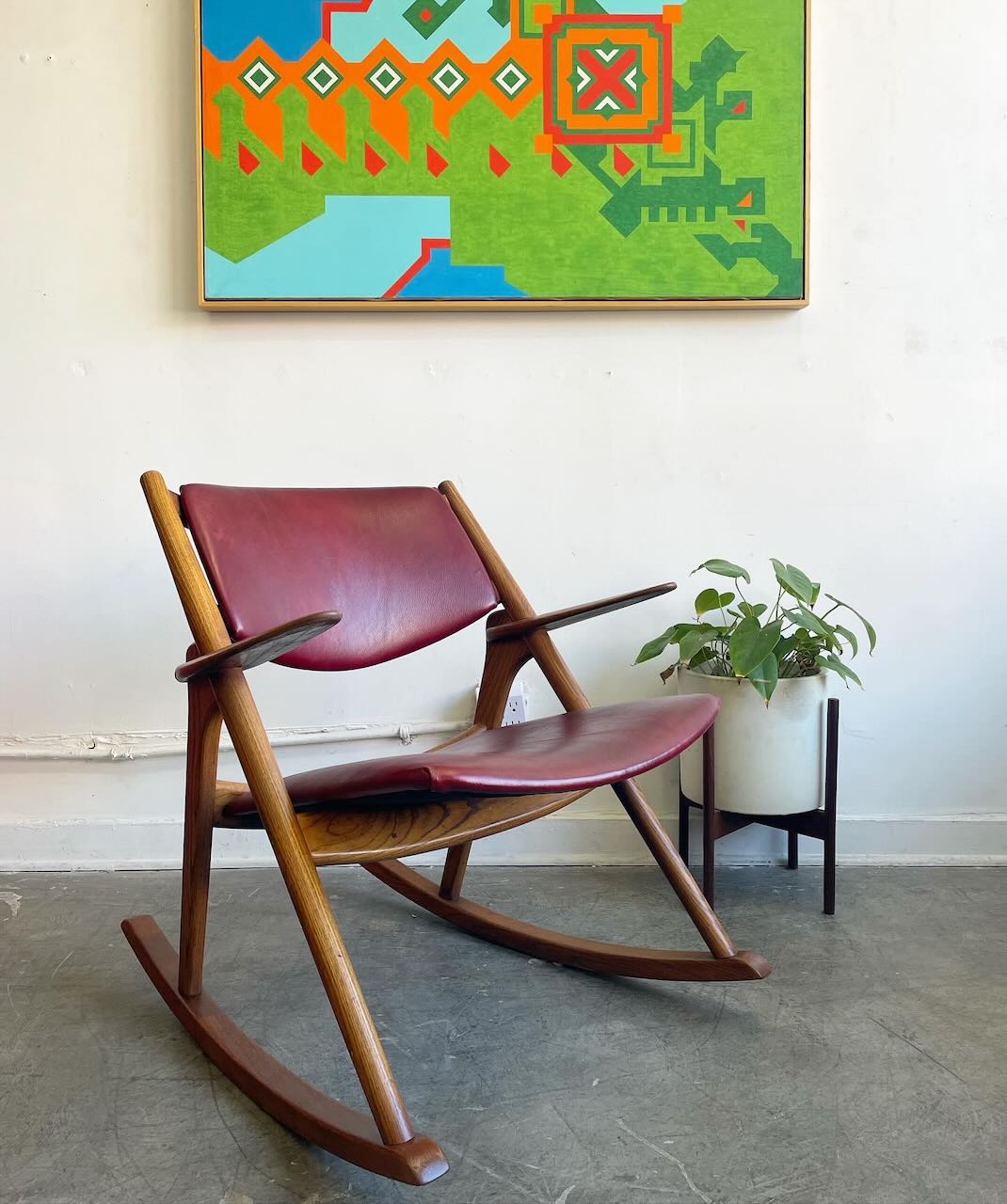 Hans Wegner "Sawhorse" Style Rocking Chair