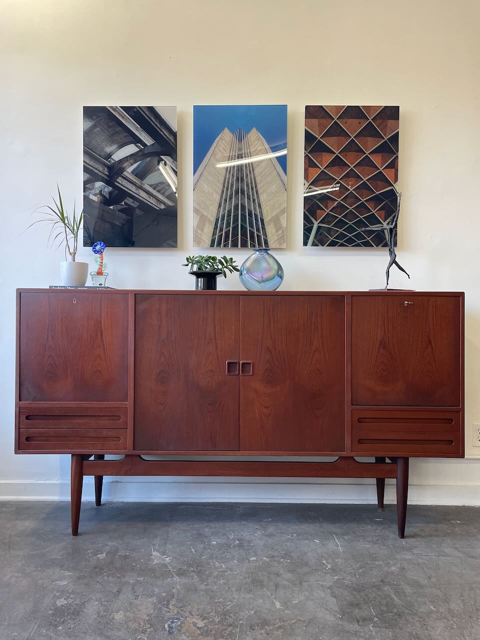 Danish Teak Credenza by Ejvind A. Johansson