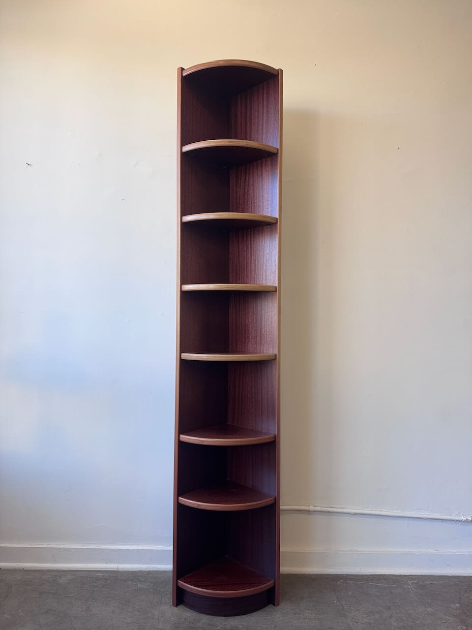 Danish Tall Corner Bookshelf