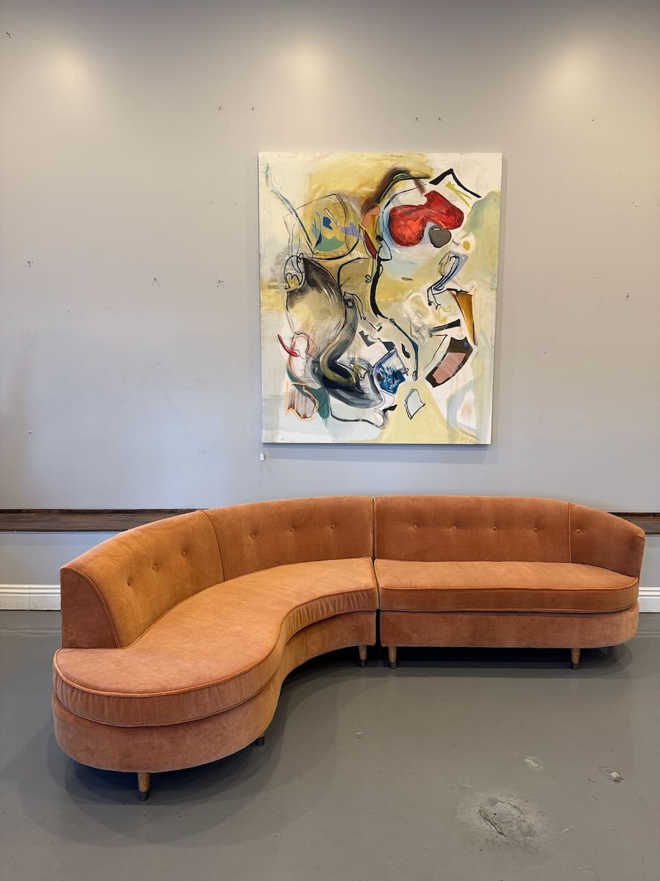1950's Peach Sectional