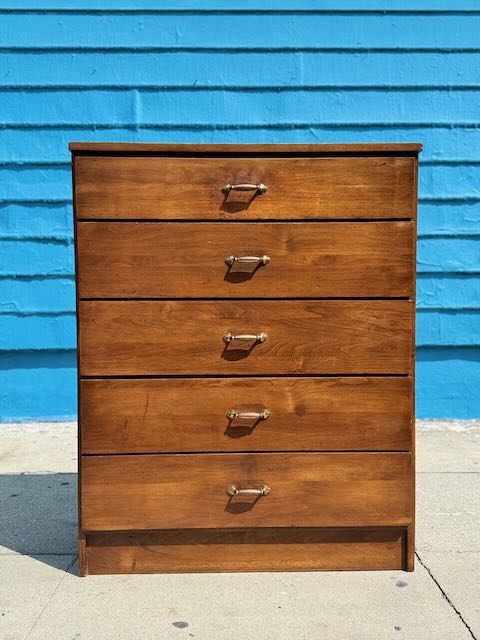 Vintage Walnut Tall Dresser