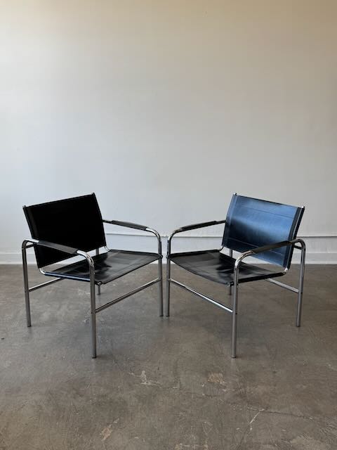 Pair of Leather "Klinte" Chairs