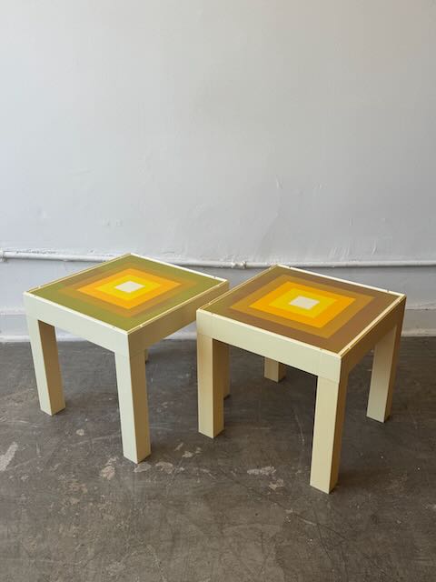 Pair of Vintage Parsons Style Tables
