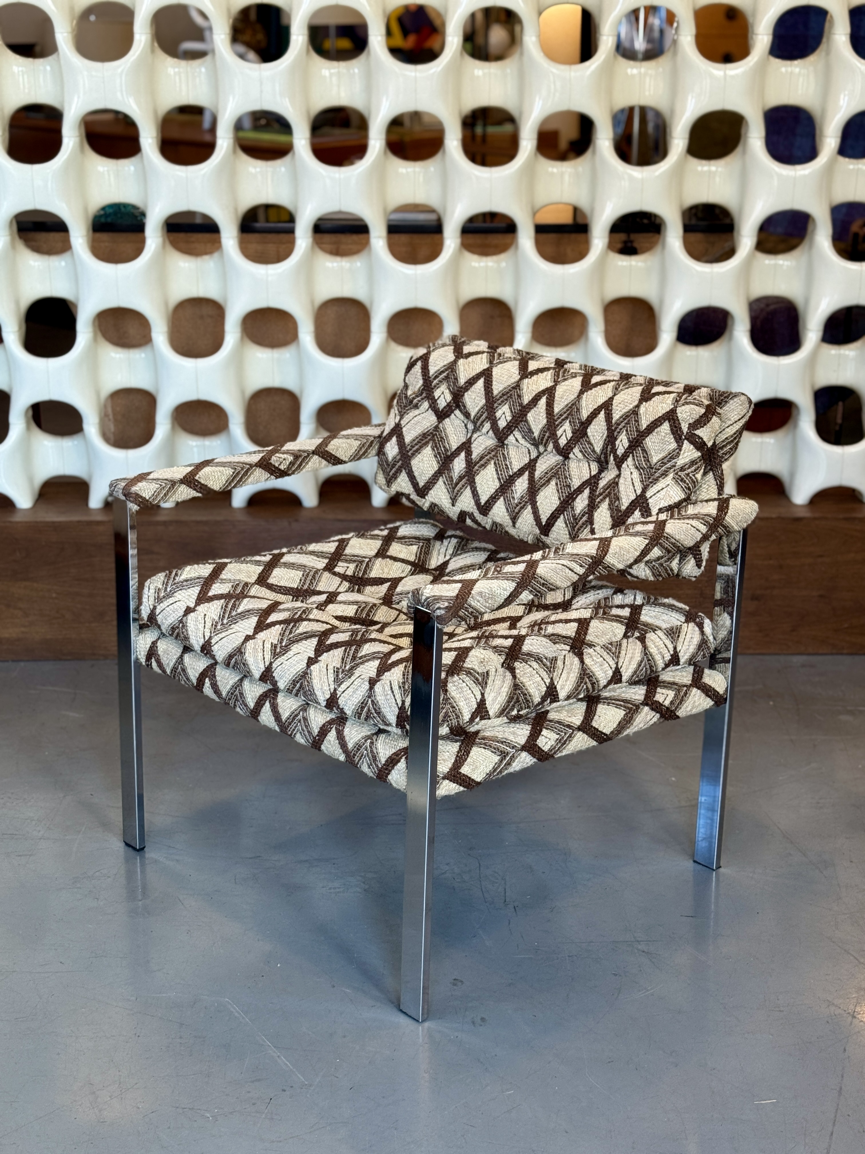 1970's Milo Baughman Style Lounge Chair
