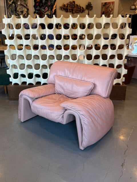 De Sede Style Pink Lounge Chair