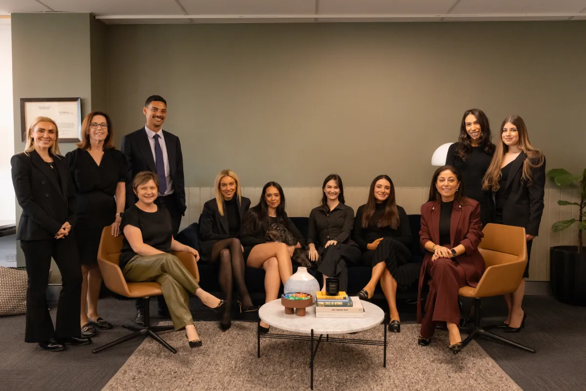 The VRT Lawyers team together in their Sydney office