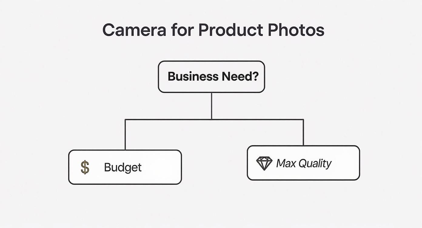 Infographic about best camera for product photography